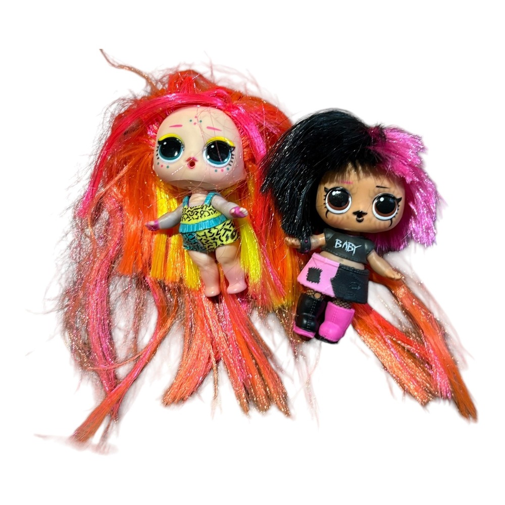 LOL Surprise Dolls Lot of 2‎ Hair Goals Dolls Toys New Wave & Metal Chick